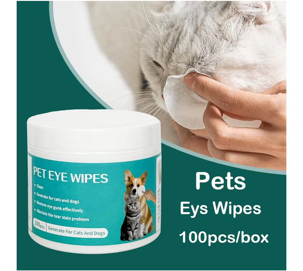 مناديل تنظيف عيون الحيوانات - 100 قطعة - الصورة 3