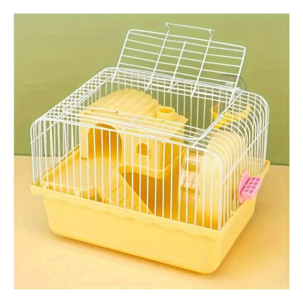 قفص هامستر مع بيت ودولاب - صغير