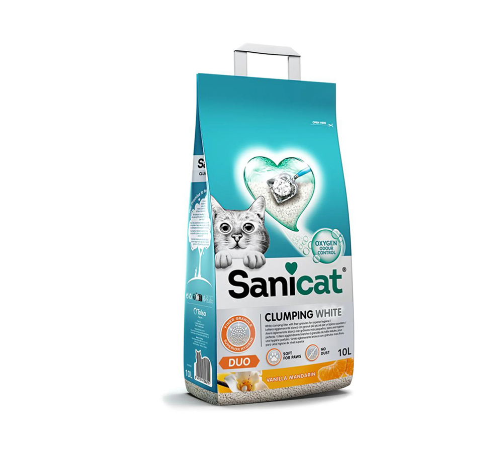 رمل ساني كات برائحة الفانيلا والمندلينا - 10 لتر