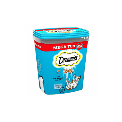 دريميز مكافآت القطط بنكهة سمك السالمون - عبوة كبيرة - 350 غرام