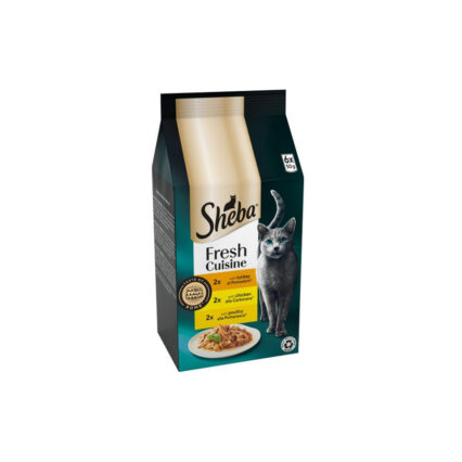 شيبا طعام رطب بنكهة الدواجن والتيركي - 6x50g