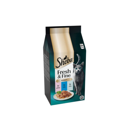 شيبا طعام رطب بنكهة سمك السالمون والتونا - 6x50g